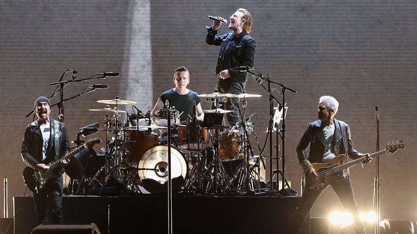 The Edge, Larry Mullen Jr, Bono and Adam Clayton of U2 perform during The Joshua Tree Tour 2017.  According to Pollstar, U2 had the highest-grossing tour of the year.