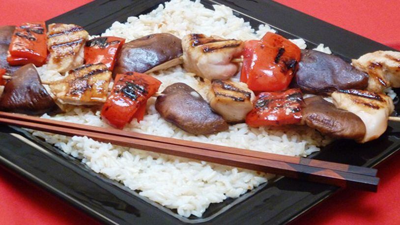 Chicken and Shiitake Yakitori (Japanese Grilled Chicken Skewers) (Linda Gassenheimer/TNS)