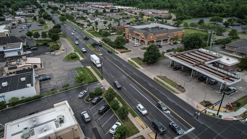 A stretch of South Main Street in Centerville is among the 28.1 miles of the city, including thoroughfare and residential streets, that will be repaved in 2022 at a cost of $4.4 million. JIM NOELKER/STAFF