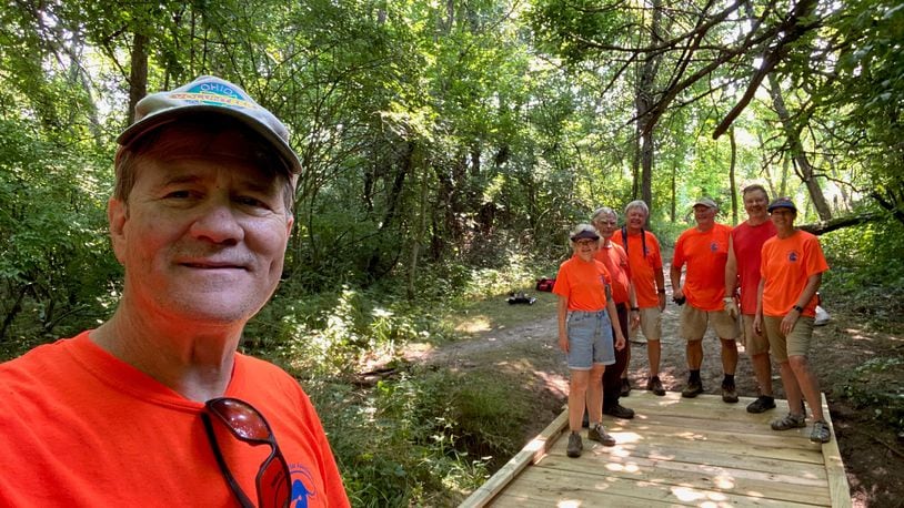Ron Kelly (Left) and a group of volunteers at Caesar Creek State Park.