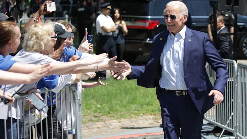Former Vice President Joe Biden arrives for the kick off of his presidential election campaign in Philadelphia, Pennsylvania, on May 18, 2019.