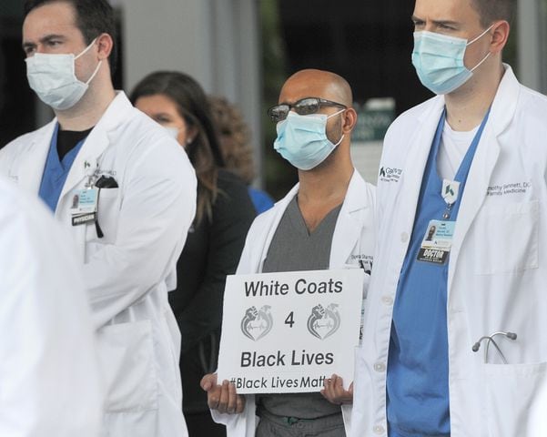 PHOTO: Local healthcare workers join White Coats for Black Lives
