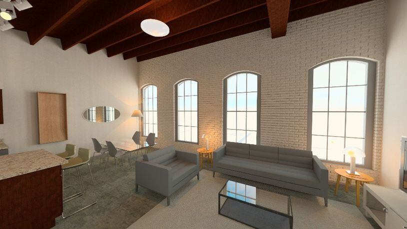 This is an artist rendering of what the loft-style apartments will look like at the 210 Wayne Ave. property. CONTRIBUTED