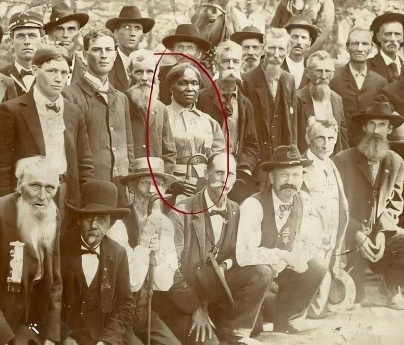 Lucy Higgs Nichols and other veterans of the Indiana 23rd regiment at a reunion in 1898. Higgs escaped slavery and served as a nurse in the Civil War. CONTRIBUTED
