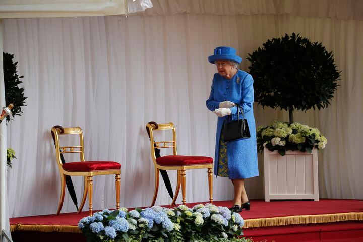 President Donald Trump, Queen Elizabeth meet at Windsor Castle