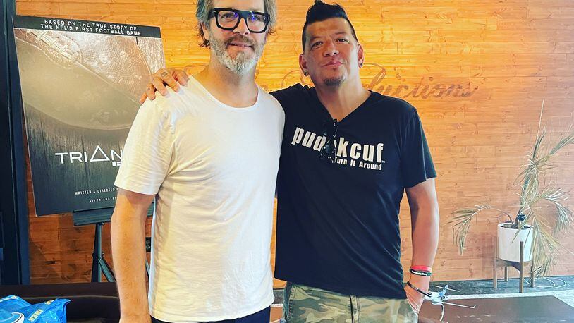 Dayton-based filmmaker Allen Farst (left) shot the new music video for Franc Aledia’s current single, “Save Me Tonight,” over three hectic days in Dayton in July 2021.