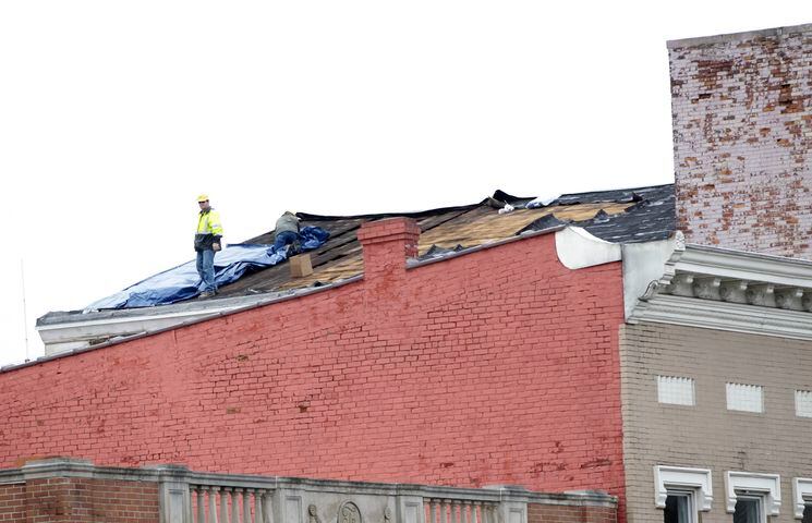 PHOTOS: Lost roof tops and splintered trees, Troy begins tornado cleanup