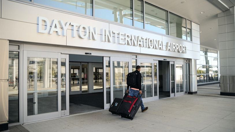 Front entrance of Dayton International Airport.