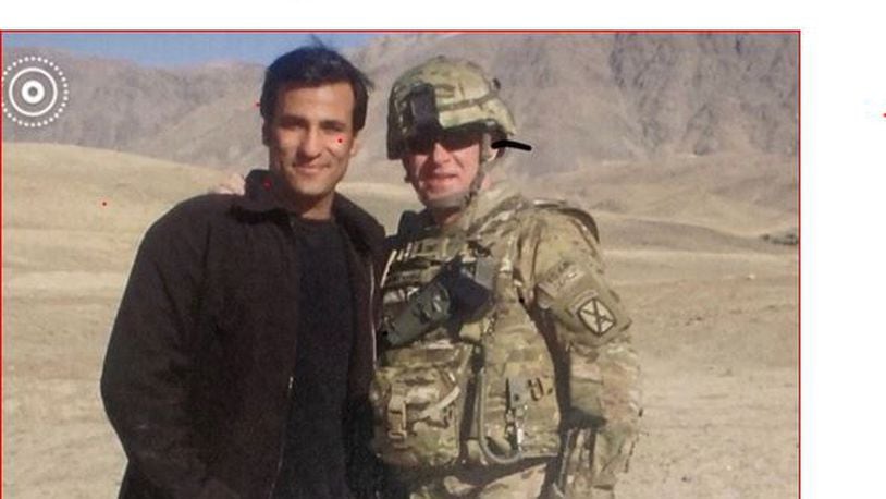 Centerville resident Army Col. James Dapore with an Afghan interpreter "Sami" while they served in Afghanistan. Sami has been living in the United States for nearly a decade. Dapore's sister posted this photo on social media. Contributed.