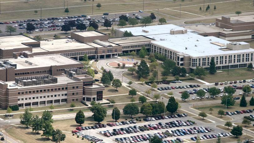 Aerial view of the Air Force Institute of Technology at Wright-Patterson Air Force Base. Photo by Ty Greenlees/DDN