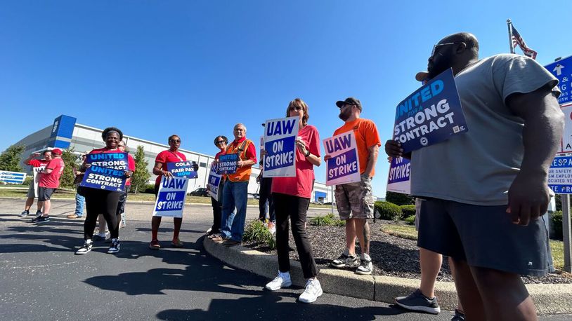 The GM distribution center in West Chester Twp. is among the nearly 40 centers across the country where workers were called to strike on Friday. WCPO/CONTRIBUTED