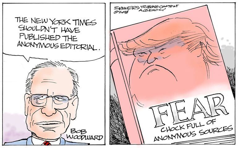 Week in cartoons: Bob Woodward's book, confirmation hearings and more