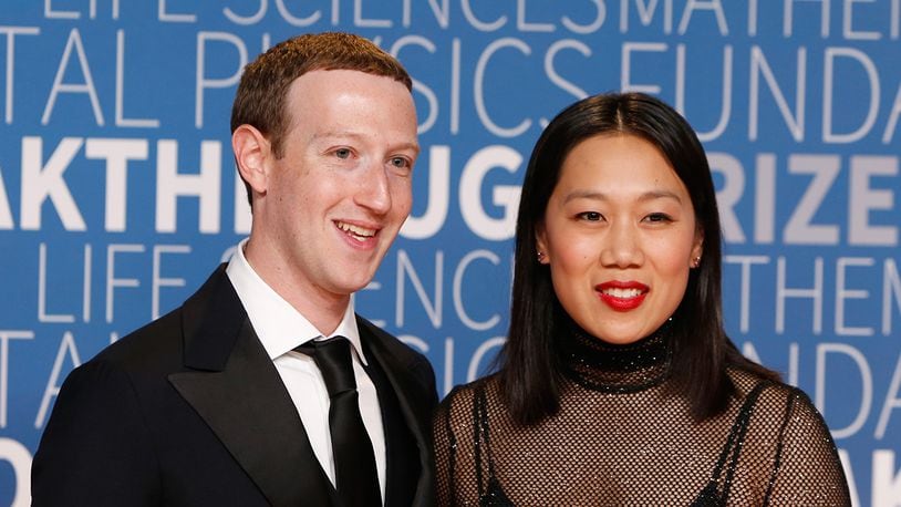 Mark Zuckerberg (L) and Priscilla Chan attend the 2019 Breakthrough Prize at NASA Ames Research Center on November 4, 2018 in Mountain View, California. Chan works with her husband as co-founder of the Chan Zuckerberg Initiative.