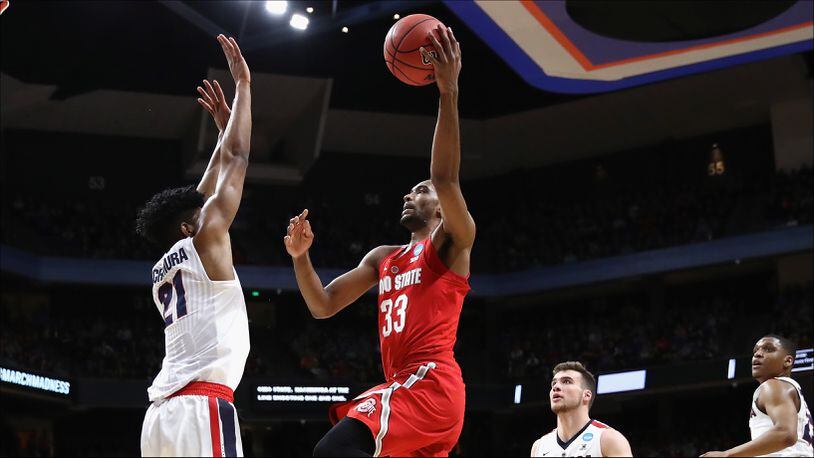BOISE, ID - MARCH 17:  Keita Bates-Diop #33 of the Ohio State Buckeyes drives to the basket against Rui Hachimura #21 of the Gonzaga Bulldogs during the first half in the second round of the 2018 NCAA Men's Basketball Tournament at Taco Bell Arena on March 17, 2018 in Boise, Idaho.  (Photo by Ezra Shaw/Getty Images)