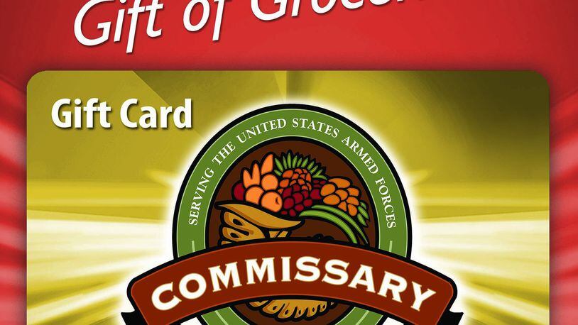 Anyone may purchase a $25 or $50 commissary gift card for an authorized patron online at commissaries.com or at all commissaries worldwide. (Contributed photo)