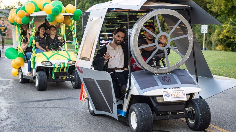 The inaugural Festival of Flight at Wright State will include a Golf Car Parade, featuring flight-themed carts decorated by Wright State students, during the festival. (Source: Wright State University)