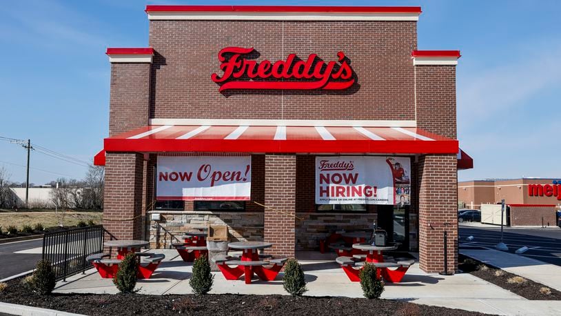 A new Freddy's Frozen Custard & Steakburgers location, similar to the one here that opened last month in Fairfield, is on its way to Englewood. NICK GRAHAM/STAFF