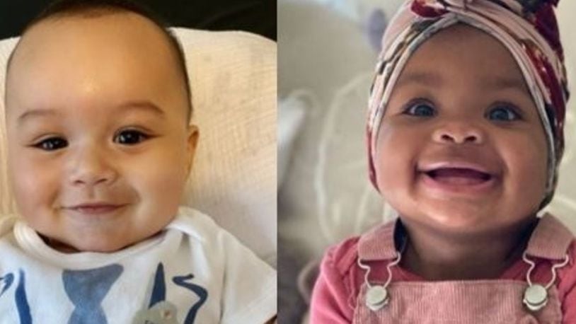 2021 Gerber baby winner Zane, left, and 2020 Gerber baby winner Magnolia, right.