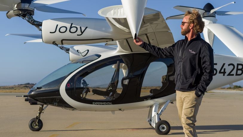 Joby Aviation Inc., a much-watched player in the emerging field of electric vertical takeoff and landing aircraft — often called “flying cars” — will invest up to $500 million to build an aircraft production operation near Dayton International Airport. PROVIDED