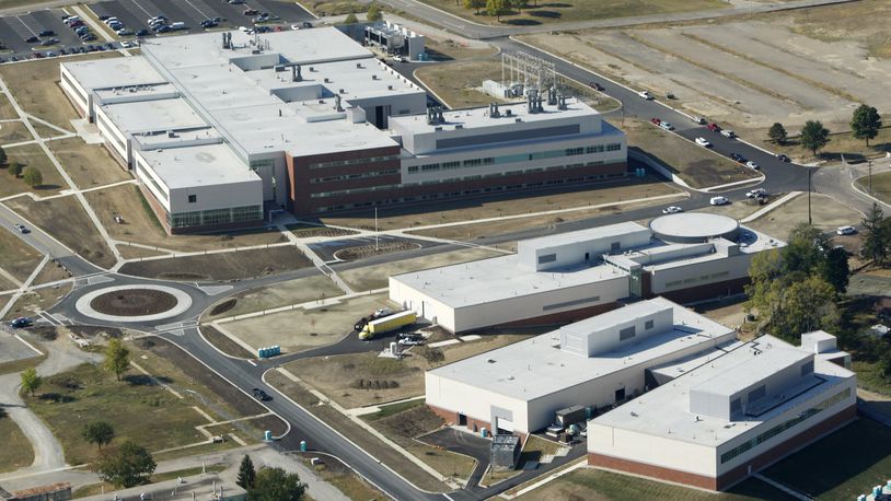Aerial view of what was in 2010 the new Human Performance Wing at Wright-Patterson Air Force Base. File photo by Ty Greenlees