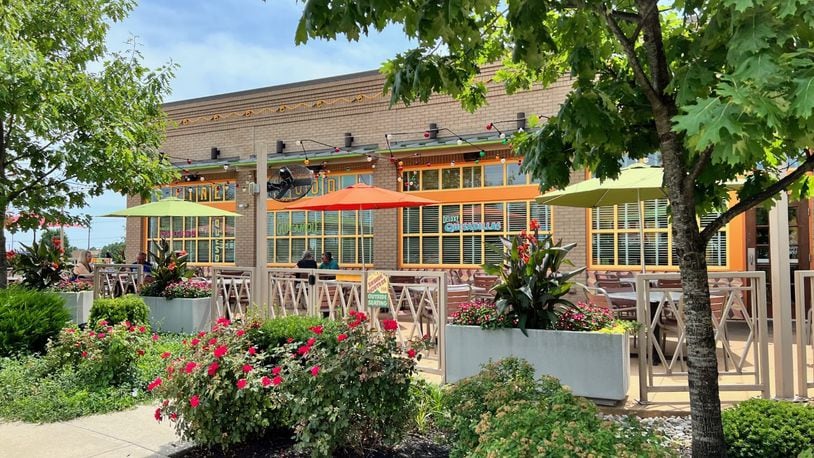 The patio at Chuy's at the Mall at Fairfield Commons. PHOTO BY ALEXIS LARSEN