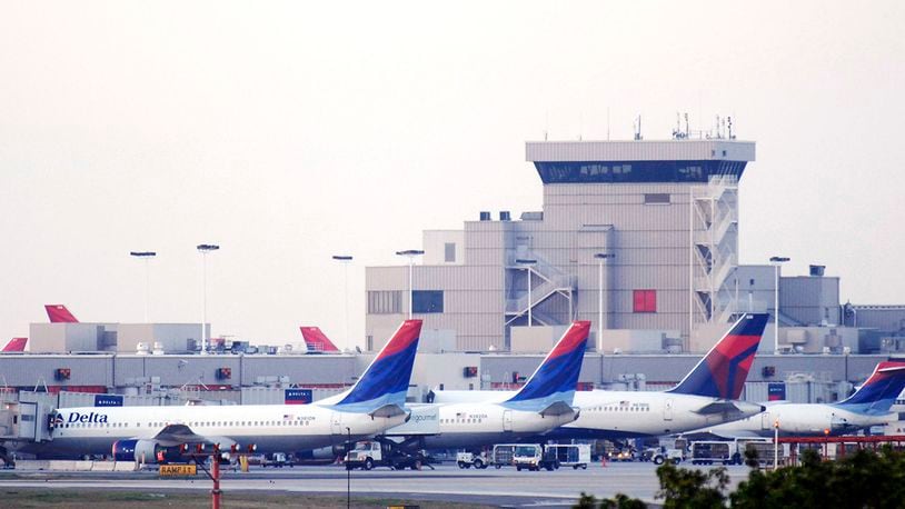 Delta Air Lines planes at Hartsfield-Jackson International Airport April 15, 2008 in Atlanta, Georgia. The airport was named the world's busiest in a new ranking, according to 2017 data. (Photo by Barry Williams/Getty Images)