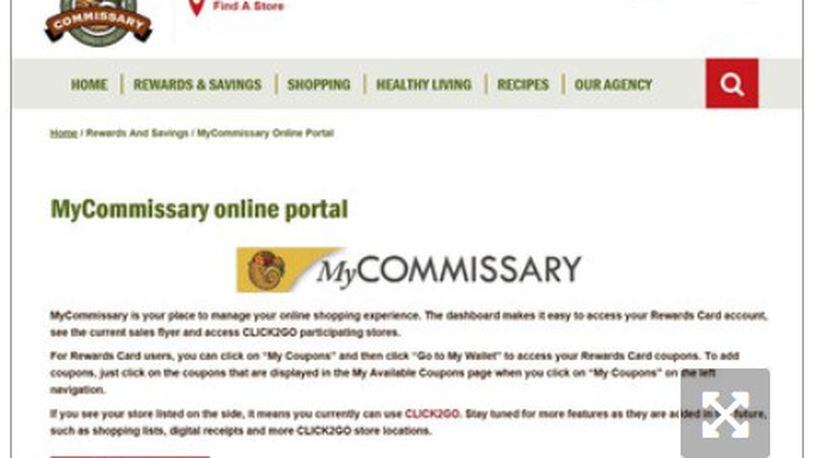 System changes now allow everyone in the new customer categories to create an online account on the MyCommissary portal so they can register for their Commissary Rewards card, view commissary sale fliers with prices and use the curbside CLICK2GO service where available. (Courtesy graphic)