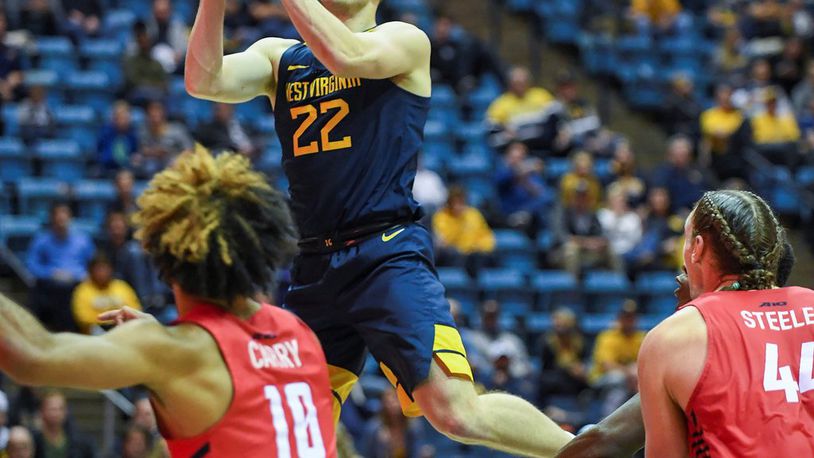 West Virginia sophomore Sean McNeil, formerly of Sinclair Community College, last Friday night vs. Duquense. PHOTO COURTESY OF WVU ATHLETICS COMMUNICATIONS