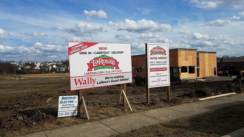 LaRosa’s Pizzeria is hiring nearly 40 full-time and part-time employees for a new location under construction at 8178 Highland Pointe in West Chester Twp.