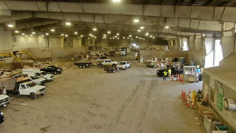 The inside of the transfer facility at the Montgomery County Solid Waste District in Moraine. Contributed by the MCSWD.