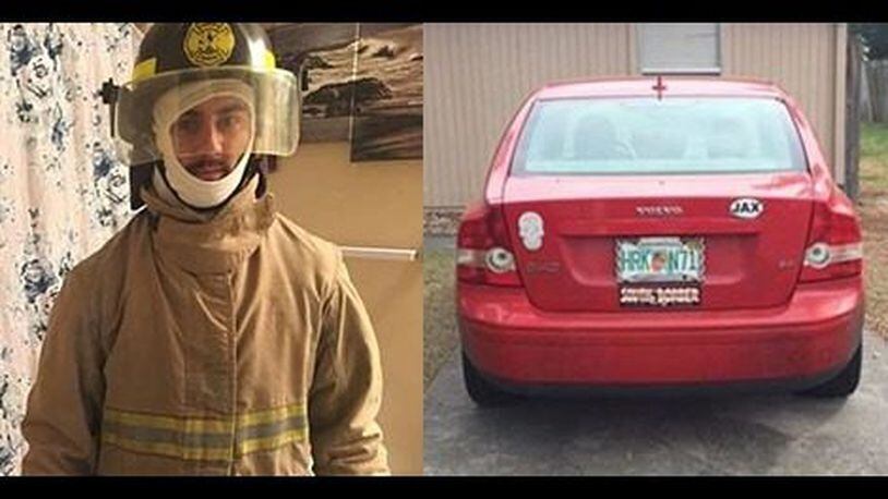 Anel Muratovic is just a few months away from finishing a firefighter training program at First Coast Technical College in St. Augustine. His fire academy uniform was taken when his red Volvo was stolen and he just wants it back. (Photo: ActionNewsJax.com)