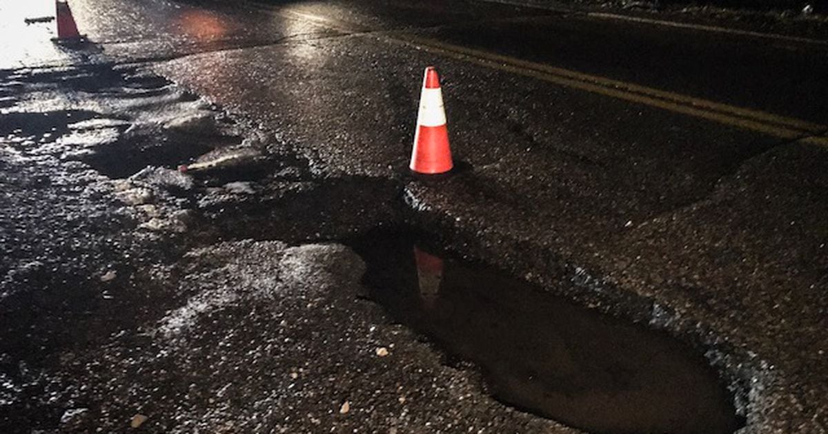 Large pothole causes several flat tires in Dayton