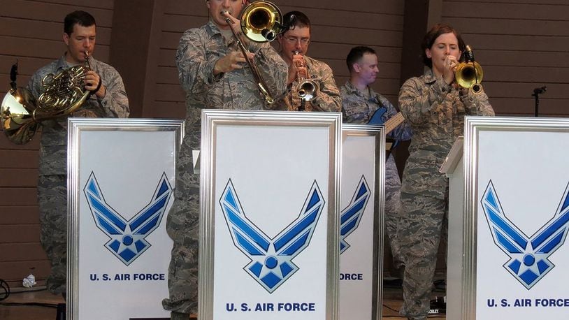 The United States Air Force Band of Flight, stationed at Wright-Patterson Air Force Base, presents more than 240 performances annually, providing quality musical products for official military functions and ceremonies as well as civic events and public concerts. (U.S. Air Force photo)