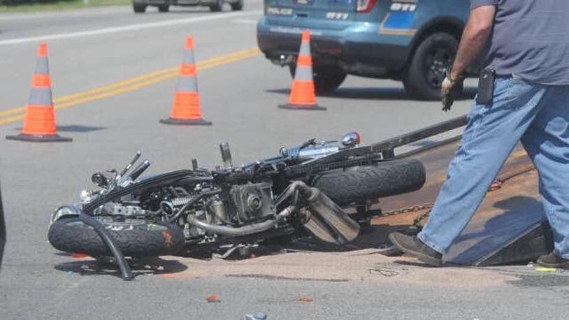 Ohio crashes involving motorcycles killed 146 in 2018. Highway experts and motorcycle advocacy groups say grass clippings and gravel that find their way onto roadways pose dangers to riders by reducing friction between the bikes’ tires and streets. FILE PHOTO