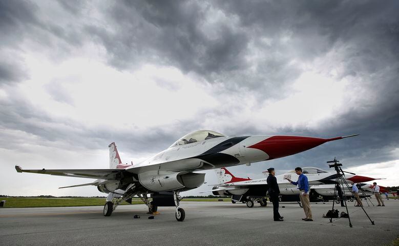 PHOTOS: The Thunderbirds jet team arrives for the Dayton Air Show