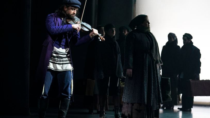 Ali Arian Molaei (The Fiddler) and the Company of the North American Tour of “Fiddler on the Roof.’’ The tour comes to the Schuster Center June 21-26. JOAN MARCUS/COURTESY PHOTO