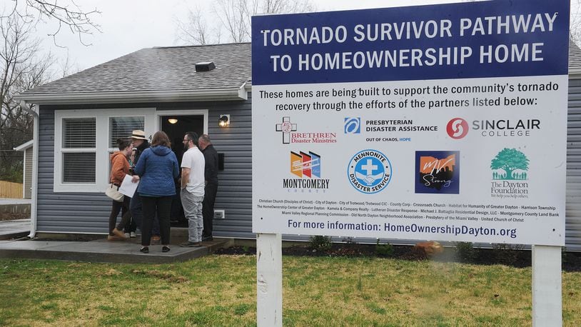 The CountyCorp Affordable Housing, Tornado Survivor Pathway to Homeownership, OpenHouse Wednesday April 13, 2022 at 4658 Marlin Avenue, Trotwood. MARSHALL GORBY\STAFF