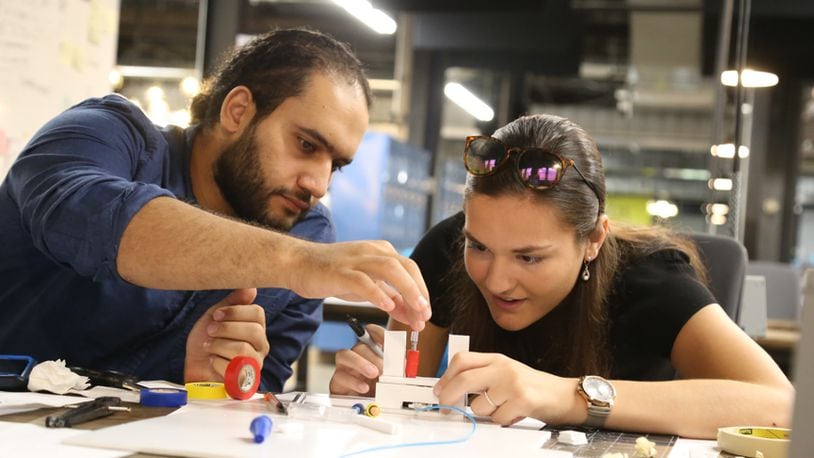 Kaitlyn Carson and Muhammed Hamadan, participants from a past tech sprint where a group spent a week prototyping a med-tech product. CONTRIBUTED