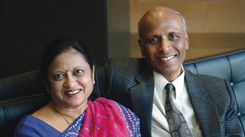 Dr. Soma Avva (right) and his wife, Veni, live in Harrison Twp. CONTRIBUTED