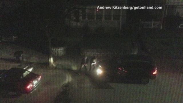 Neighbor catches Boston shootout on camera
