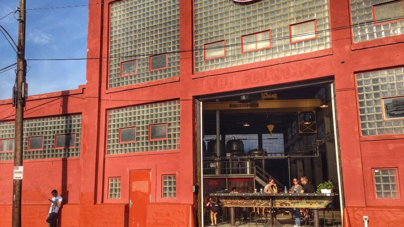 Warped Wing Brewing Company at 26 Wyandot St. has a cool industrial vibe. CONNIE POST/STAFF PHOTO