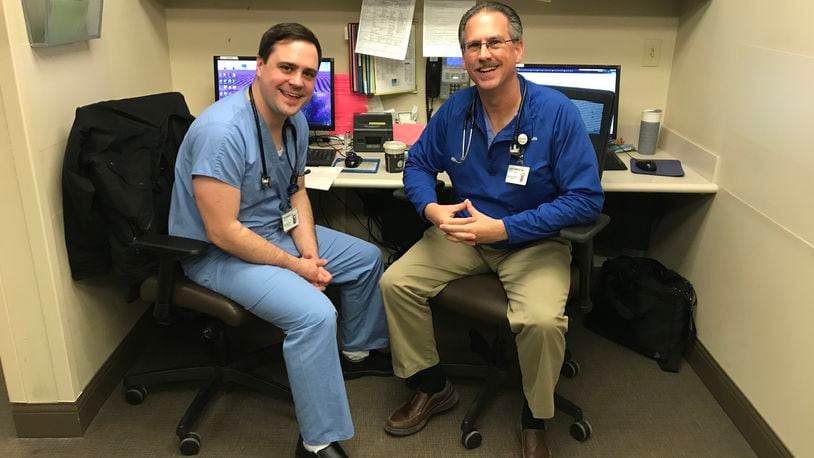 Dr. Rick Marriott and his father, Dr. Randy Marriott, are both part of Miami Valley Emergency Specialists, which contracts to provide emergency room doctors to all Premier Health hospitals. CONTRIBUTED