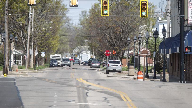 The city of West Carrollton is considering delaying its North Elm Street streetscape project this year due to income tax revenue losses due to the COVID-19 business shutdowns. JIM NOELKER/STAFF
