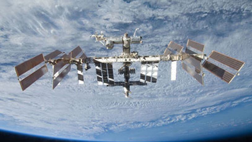 A view of the International Space Station. Family Day at the National Museum of the U.S. Air Force Nov. 18 will commemorate the station’s 17th anniversary with a variety of free, interactive activities. (Courtesy photo/NASA)