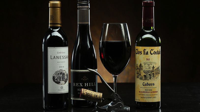 Half sized bottles of wine from Chateau Lanessan, Rex Hill and Clos La Coutale. (Terrence Antonio James/Chicago Tribune/TNS)