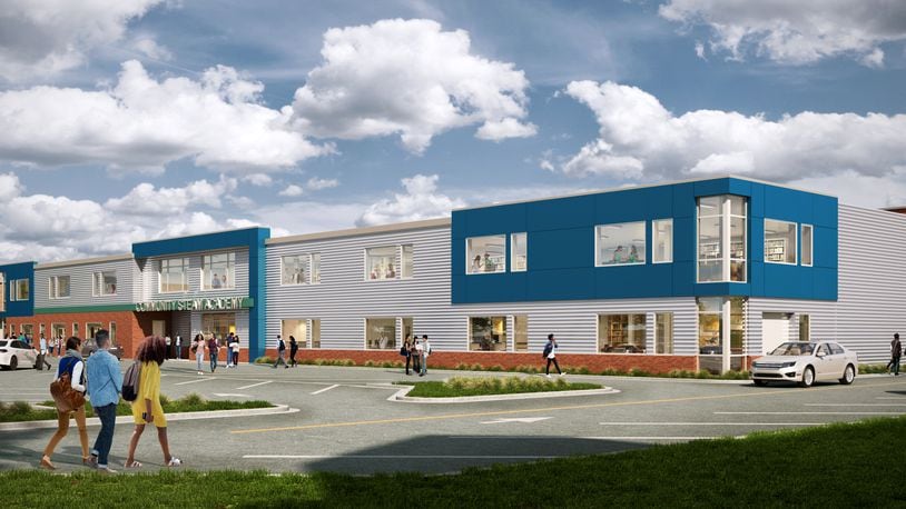 A rendering of the Community STEAM Academy - Xenia, which will be located on Church Street. CONTRIBUTED