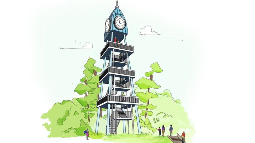 One artist’s concept of what the new clock tower at Carillon Park could look like. CONTRIBUTED.