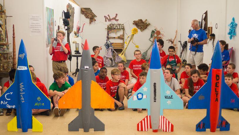 Students design F-14 models at Air Camp.