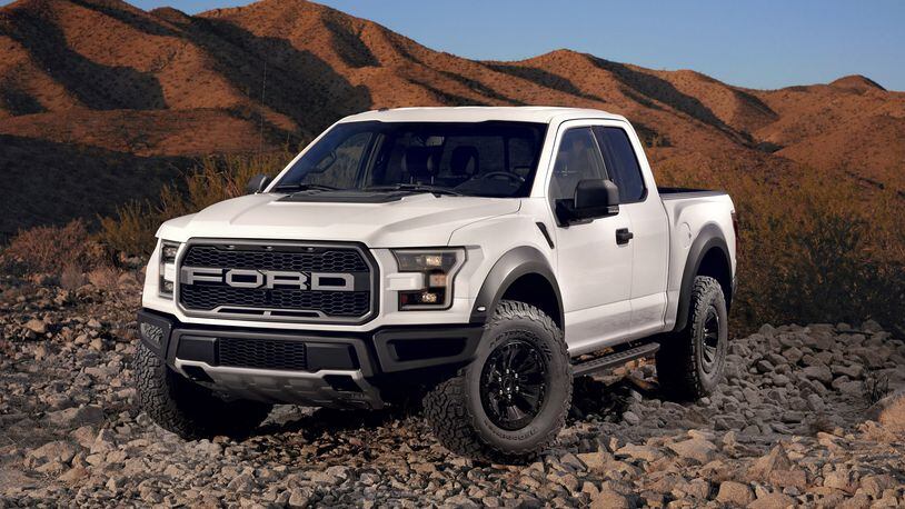 The all-new 2017 Ford F-150 Raptor adds more power and torque, and sheds up to 500 pounds over the previous model through the use of high-strength, military grade, aluminum alloy. Photo by Ford
