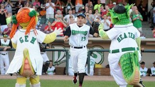Joey Votto plays with Dayton Dragons